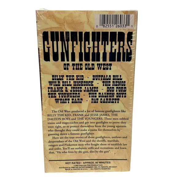 NIB GUNFIGHTERS OF THE OLD WEST BILLY THE KID WYATT EARP VHS 2 CASSETTES - Picture 3 of 3